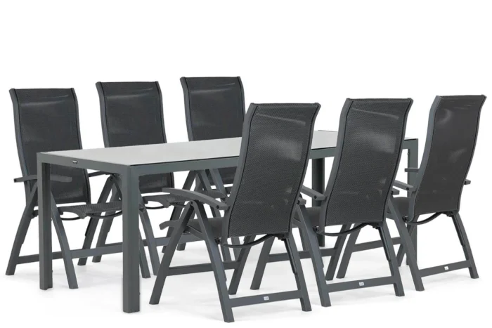 Presto Lucardo/Venustas 210 cm dining tuinset 7-delig - Grijs-antraciet
