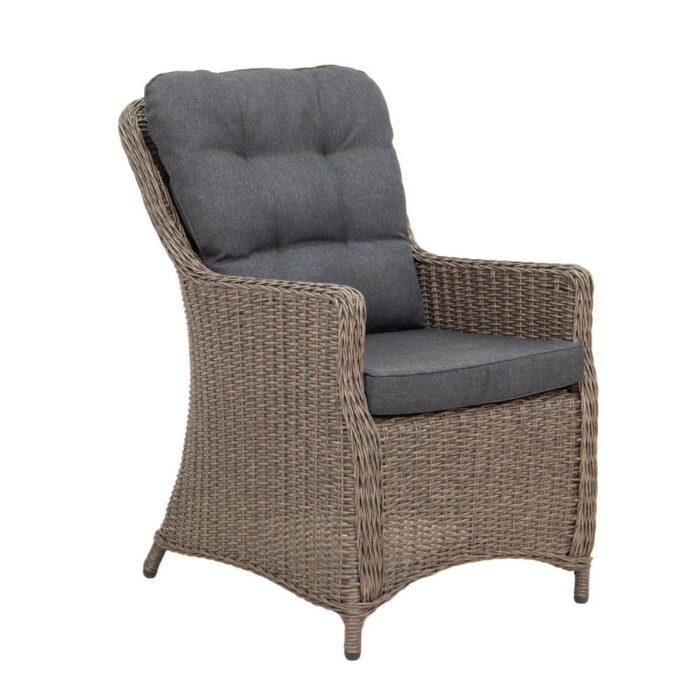 Denza Furniture Madrid dining tuinstoel | wicker | Ash Grey – Antraciet