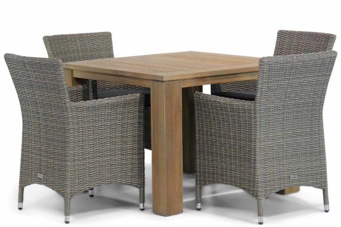Garden Collections Dublin/Brighton 100 cm dining tuinset 5-delig – Grijs-antraciet