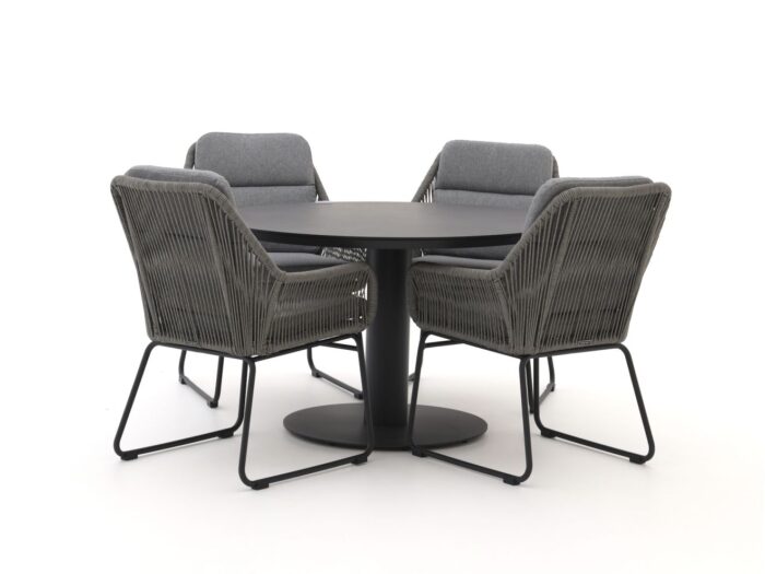 Intenso Furniture Isorella/La Fonte ø 120cm dining tuinset 5-delig – Grijs