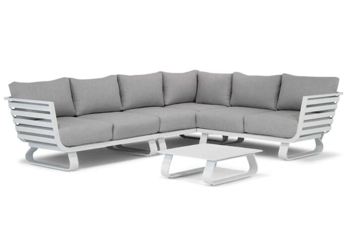 Santika Furniture Sovita hoek loungeset 5-delig – Wit