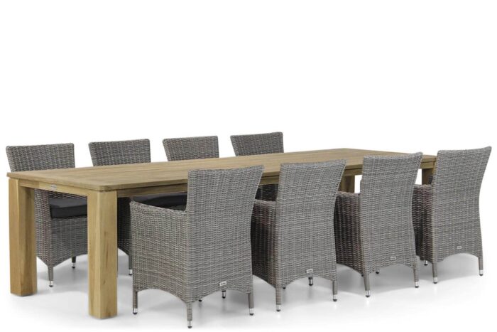 Garden Collections Dublin/Brighton 300 cm dining tuinset 9-delig – Grijs-antraciet