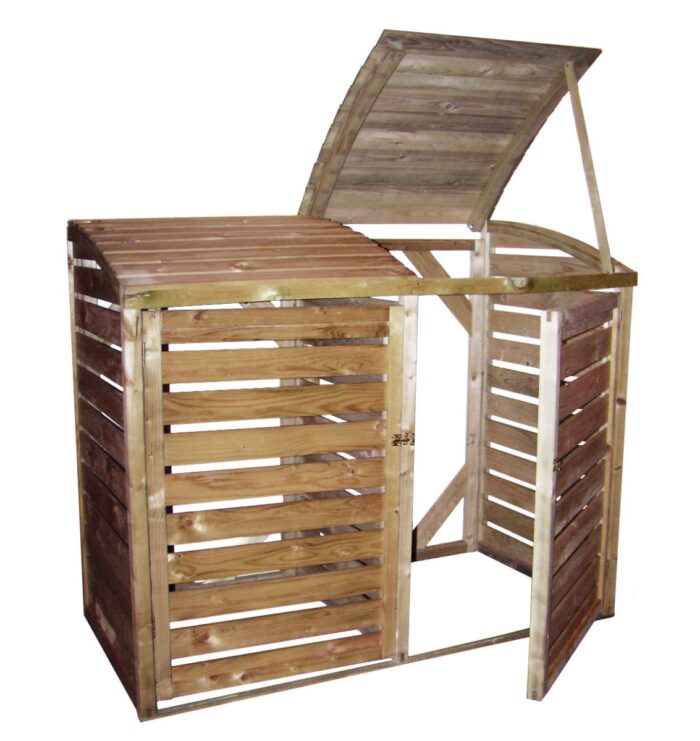 Kliko ombouw container ombouw klikoberging klikokast containerberging dubbel 144x128x90cm