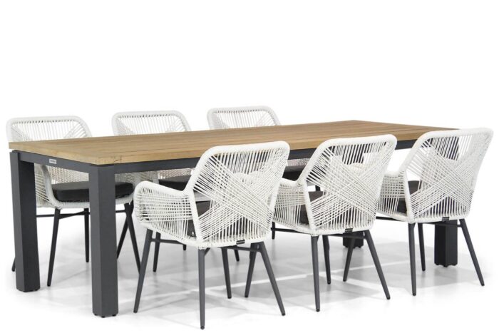 Lifestyle Garden Furniture Advance/Veneto 230 cm dining tuinset 7-delig – Wit