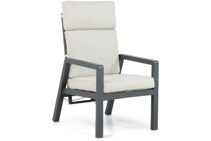 Lifestyle Garden Furniture Albelli lounge tuinstoel verstelbaar – Grijs-antraciet