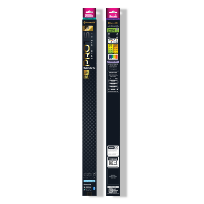 Aquadistri Lumenize pro t5 uvb max kit shadedweller 2.5% uvb 14 watt Arcadia – zwart