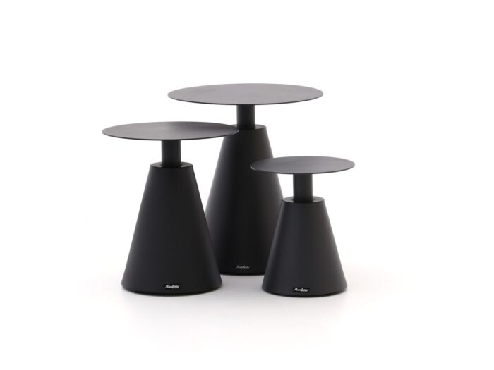 Manifesto Furniture Manifesto Tusa bijzet tuintafelset 3-delig Laagste prijsgarantie! – Grijs