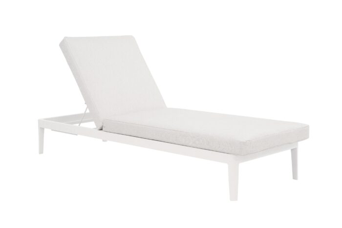 Lifestyle Garden Furniture Mateo ligbed met kussen wit/soft grey