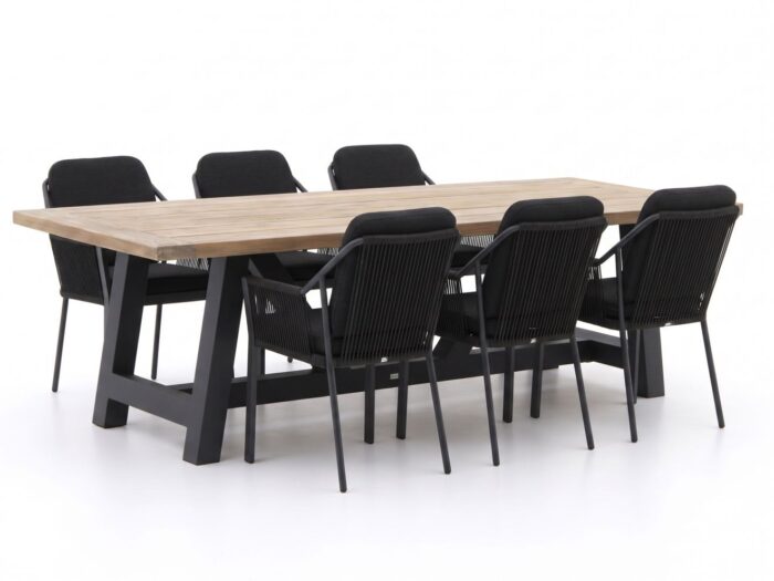 Tierra Outdoor Liv/Bresimo 260cm dining tuinset 7-delig stapelbaar Laagste prijsgarantie!