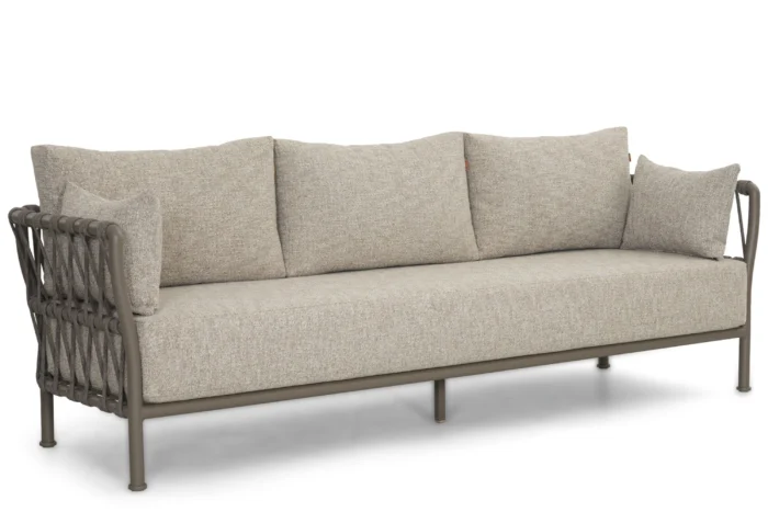 Santika Furniture Miyoura lounge tuinbank 3-zits - Taupe-naturel-bruin