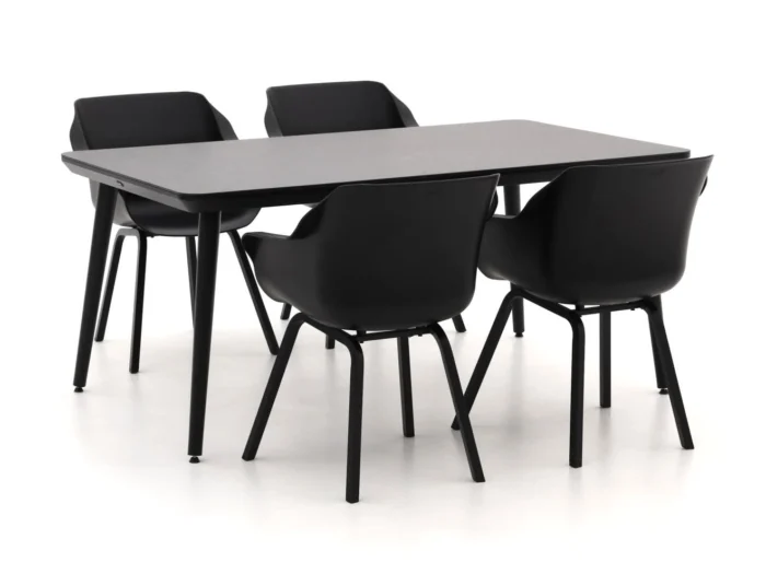 Hartman tuinmeubelen Sophie Element/Studio 170cm dining tuinset 5-delig - Zwart