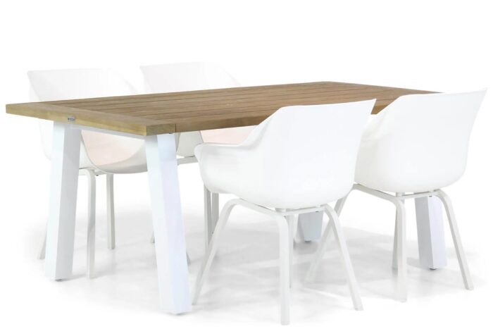 Hartman Sophie element/Glasgow 180 cm dining tuinset 5-delig – Wit