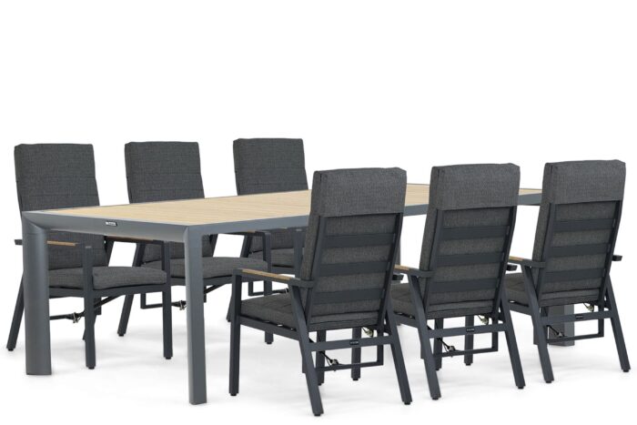 Lifestyle Garden Furniture Marseille/Borello 240 cm dining tuinset 7-delig – Grijs-antraciet