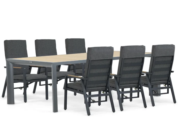 Lifestyle Garden Furniture Marseille/Borello 240 cm dining tuinset 7-delig - Grijs-antraciet