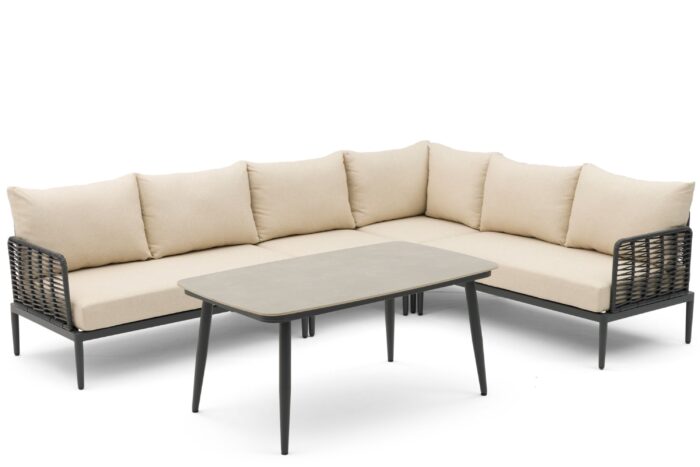 Coco Ibiza hoek loungeset 5-delig – Grijs-antraciet