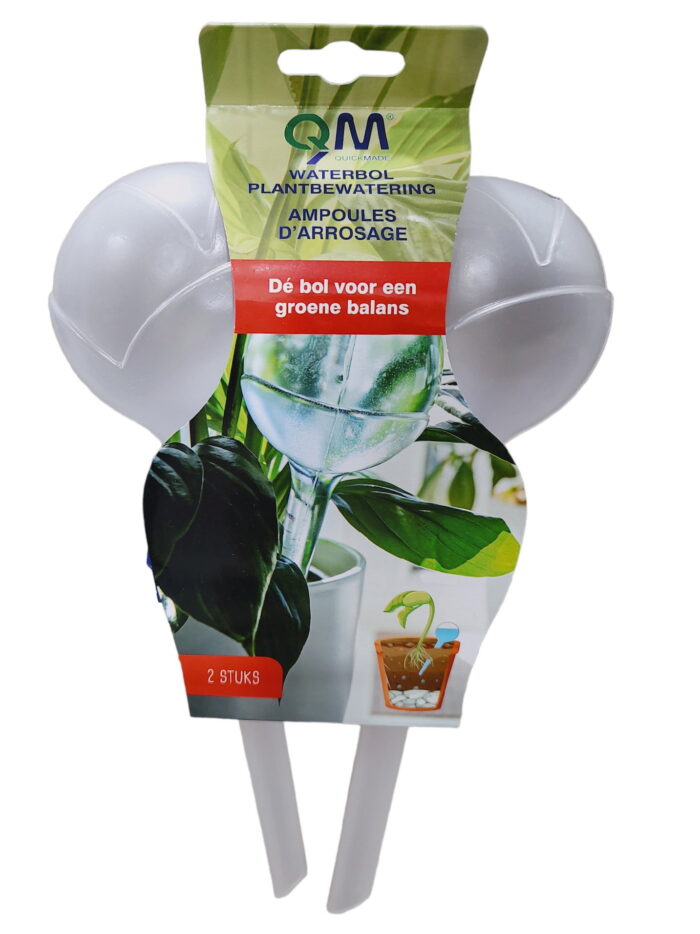 Vlot QM waterbol plantbewatering bol 2 stuks waterdruppelaar voor binnen en buitenplanten