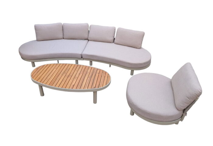 Driesprong collection Washington loungeset 3-delig – beige;hout