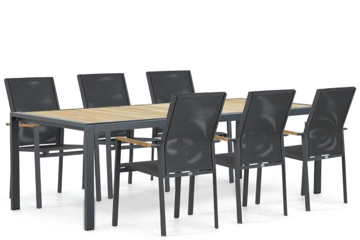 Presto Ricadi/Valence 240 cm dining tuinset 7-delig – Grijs-antraciet