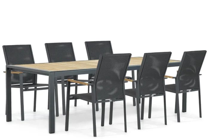 Presto Ricadi/Valence 240 cm dining tuinset 7-delig - Grijs-antraciet