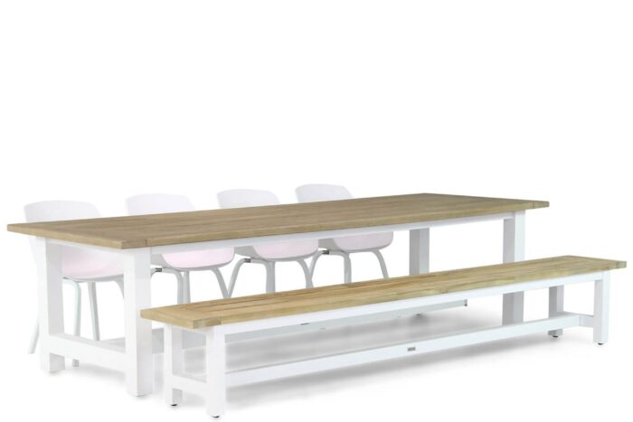 Lifestyle Garden Furniture Salina/Los Angeles 300 cm dining tuinset 6-delig – Wit