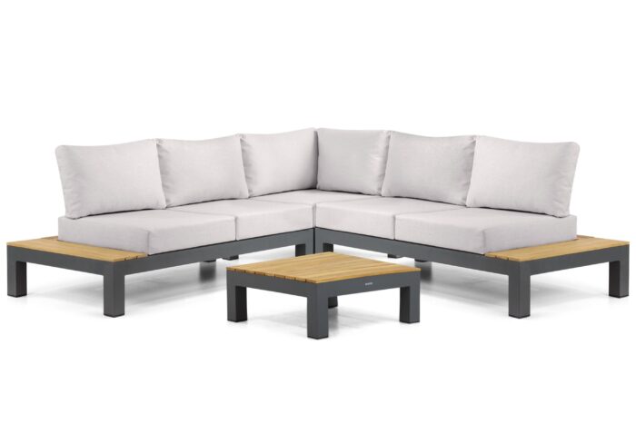 Lifestyle Garden Furniture Vittoria hoek loungeset 4-delig – Grijs-antraciet