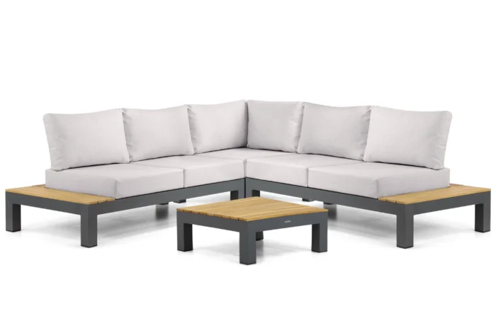 Lifestyle Garden Furniture Vittoria hoek loungeset 4-delig - Grijs-antraciet