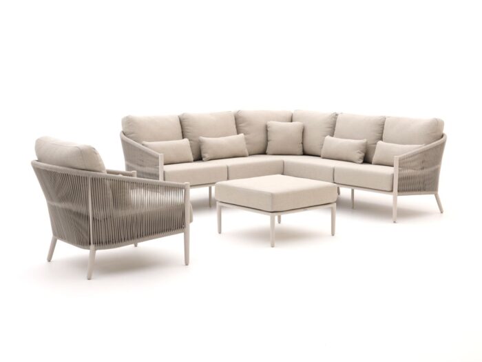 Bellagio tuinmeubelen Bellagio Mineo hoek loungeset 5-delig Laagste prijsgarantie! – Taupe