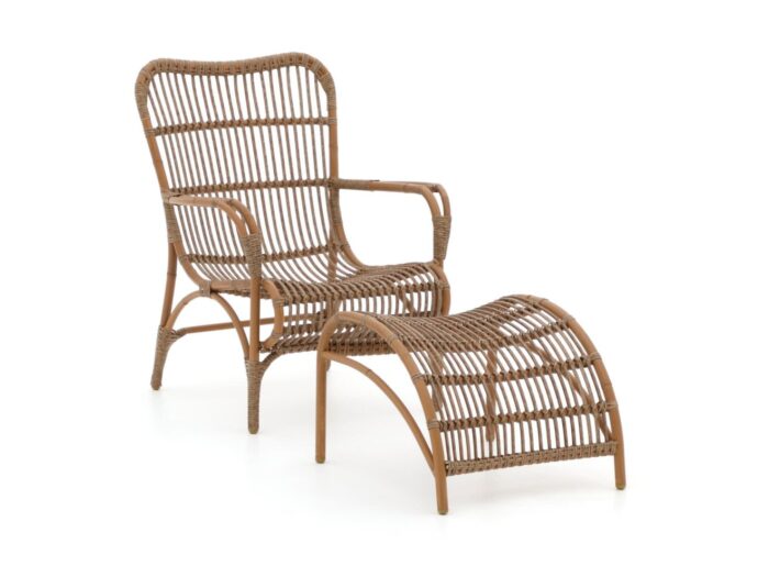 Intenso Furniture Intenso Napoli lounge tuinstoel met voetenbank Laagste prijsgarantie! – Taupe