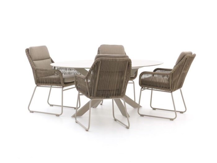 Intenso Furniture Intenso Isorella/Furato ellips 200cm dining tuinset 5-delig Laagste prijsgarantie! – Bruin