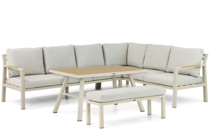 Lifestyle Garden Furniture Campa hoek loungeset 4-delig – Taupe-naturel-bruin