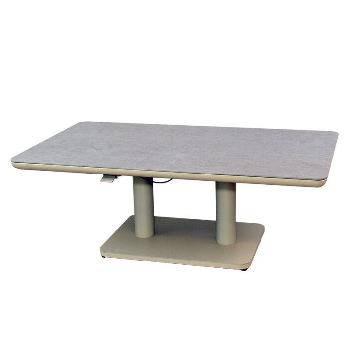 Oosterik home Sedalia verstelbare lounge tafel sunny creme B 140 x D 80 x H 51 72 cm – beige