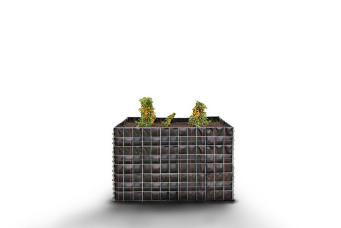 Gabiona Deutschland Rechthoekig verhoogd bed zonder stenen Lengte: 130 cm Hoogte: 80 cm Diepte: 80 cm Maaswijdte: 10 x 10 cm