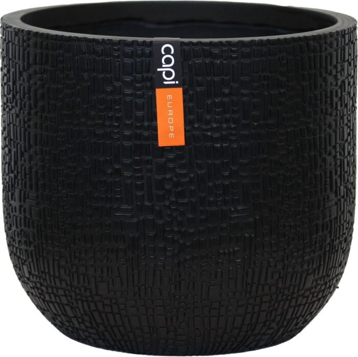 Capi europe Pot bol Skin 14×13 zwart bloempot
