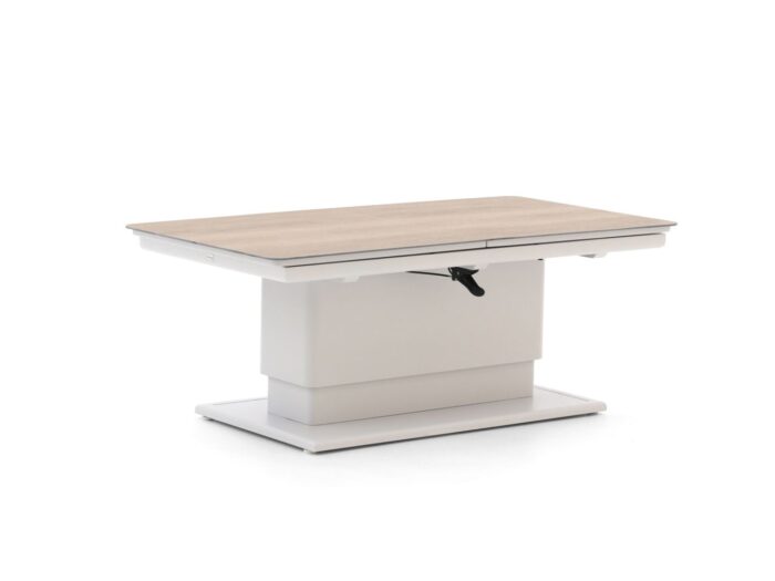 Bellagio tuinmeubelen Bellagio Alimini lounge/dining tuintafel 132/182x70x51/67.5cm verstelbaar uitschuifbaar Laagste prijsgarantie! – Wit