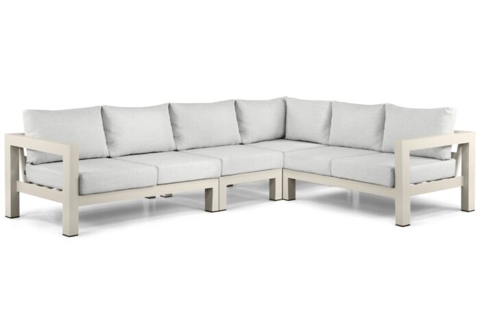 Lifestyle Garden Furniture Luca hoek loungeset 4-delig – Taupe-naturel-bruin