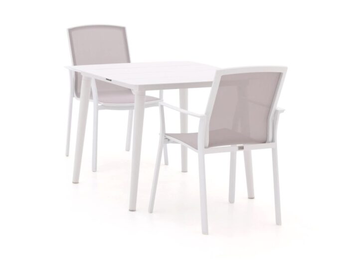Bellagio tuinmeubelen Bellagio Dranera/Sora 90cm dining tuinset 3-delig stapelbaar Laagste prijsgarantie! – Wit