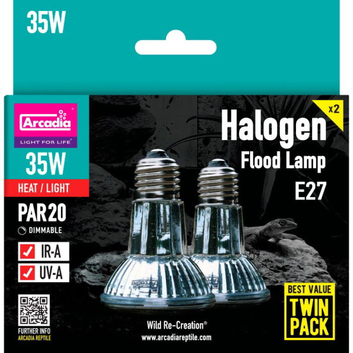 Aquadistri Arcadia halogen basking spot 35 watt twin pack Arcadia