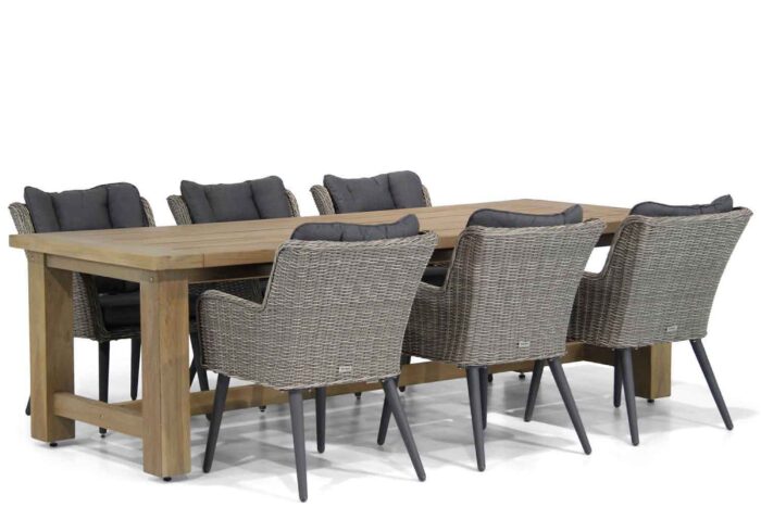 Lifestyle Garden Furniture Garden Collections Boston/Fourmile 260 cm dining tuinset 7-delig – Grijs-antraciet