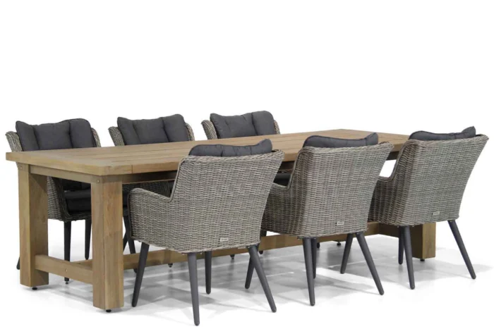 Lifestyle Garden Furniture Garden Collections Boston/Fourmile 260 cm dining tuinset 7-delig - Grijs-antraciet