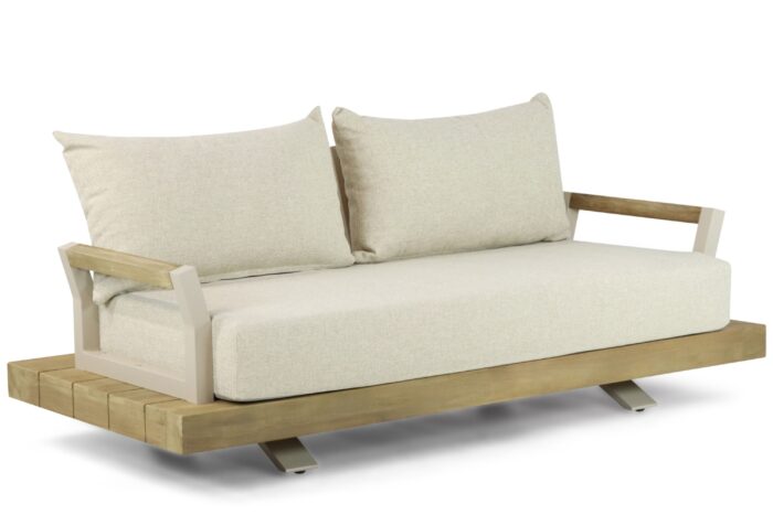 Santika Furniture Supreme lounge tuinbank 2-zits – Taupe-naturel-bruin