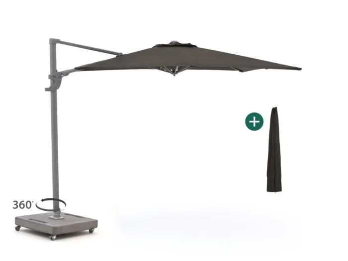 Shadowline Francisco zweefparasol 260x260cm - Zwart