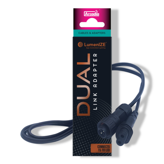 Aquadistri Lumenize t5 to led 1.2m link cable Arcadia – zwart