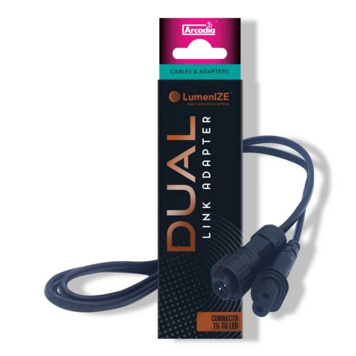 Aquadistri Lumenize t5 to led 1.2m link cable Arcadia - zwart