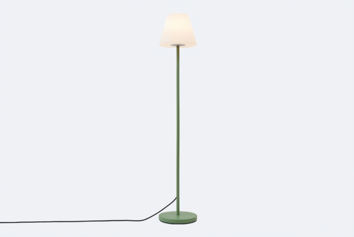 Buiten vloerlamp groen met witte kap IP65 Virginia