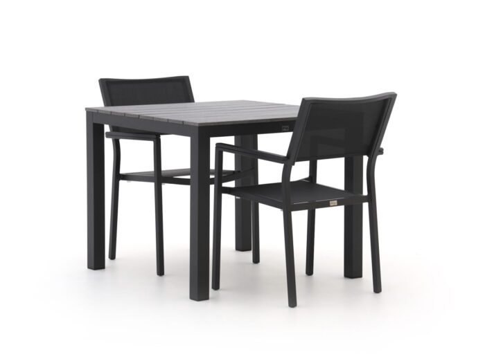 Bellagio tuinmeubelen Bellagio Roma/Fidenza 90cm dining tuinset 3-delig stapelbaar Laagste prijsgarantie! – Zwart