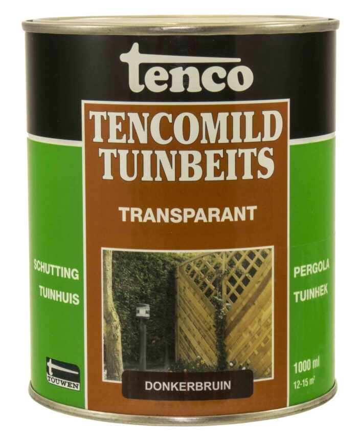 Tenco Transparant donkerbruin 1l tencomild verf/beits – bruin