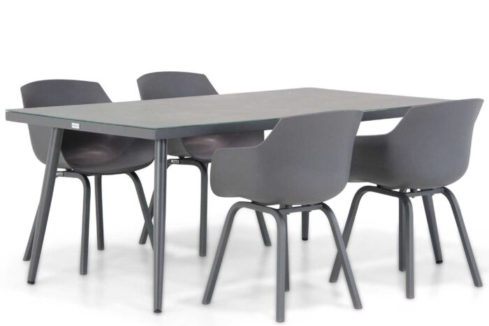 Lifestyle Garden Furniture Salina/Sophia 180 cm dining tuinset 5-delig – Grijs-antraciet
