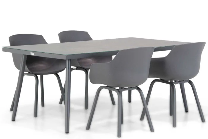 Lifestyle Garden Furniture Salina/Sophia 180 cm dining tuinset 5-delig - Grijs-antraciet
