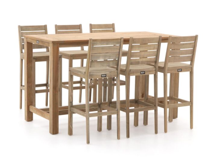ROUGH Furniture ROUGH-S/ROUGH-X 180cm barset 7-delig Laagste prijsgarantie! – Bruin