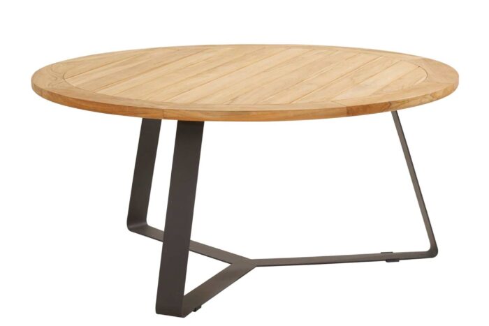 4 Seasons Outdoor Basso teak tuintafel 160 cm – Grijs-antraciet